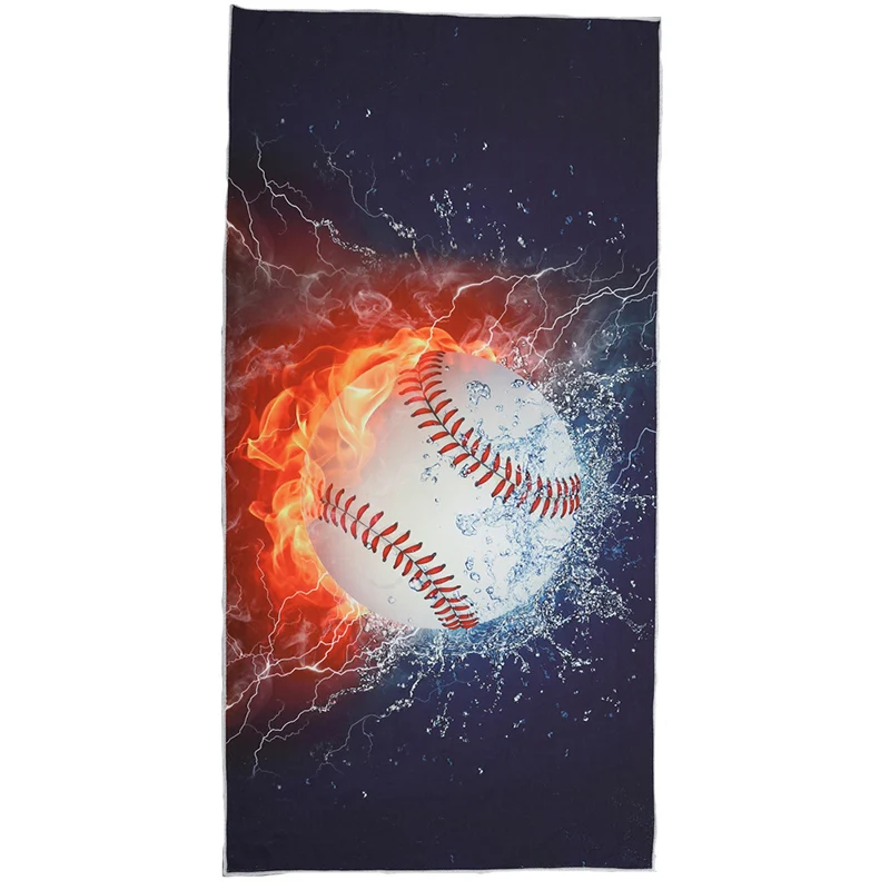 75*150 см футбольное Большое банное полотенце из микрофибры бейсбольное пляжное