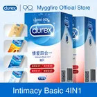 Ультратонкие латексные презервативы Durex для мужчин, с лубрикантом, 4 вида, 32 шт., упаковка презервативов