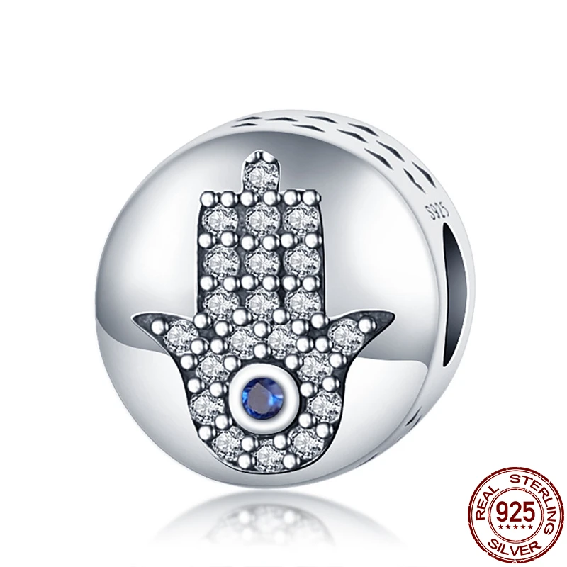 

Genuine 925 Sterling Silver Round Palm Eye Fit Original 3mm Bracelet&Bangle For Women Birthday Fashion Jewelry Gift