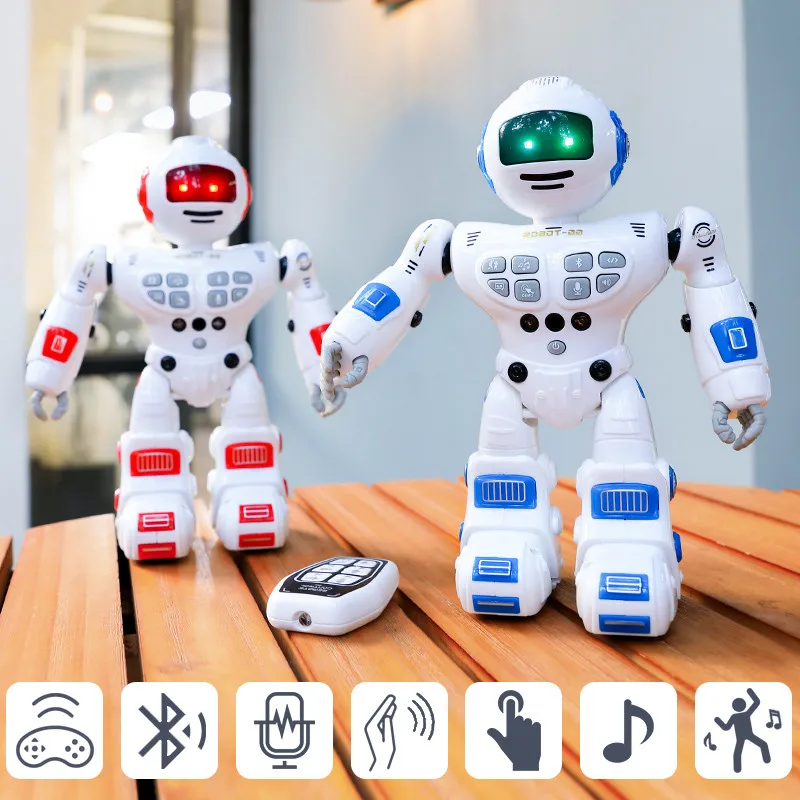 

Интеллектуальная Робототехника танцующий пение жест чувствительный записывающий Робот Игрушки для детей Bluetooth RC игрушка роботы игрушки с ...