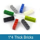 Толстые кирпичи сделай сам, 1x4 точки, 80 шт., разные цвета, образовательный креативный набор строительных блоков, совместимы со всеми брендами, классические детали