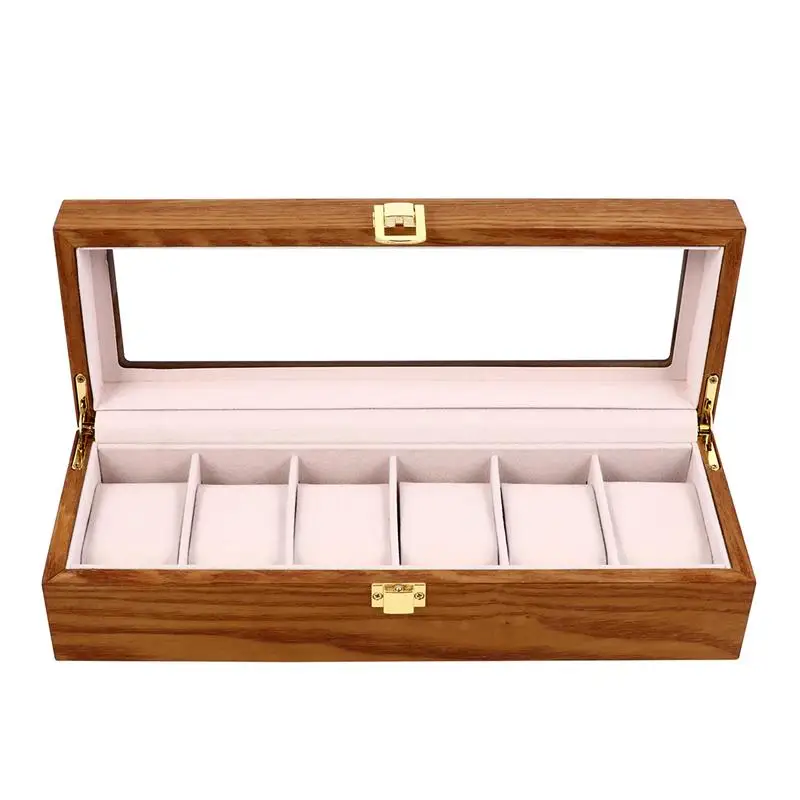 

1Pc Wooden Watch Storage Box Eco-friendly Durable Practical Watch Case Watch Box Watch Display Box for Store Home Shopping Mall