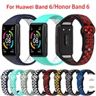 Мягкие силиконовые сменные ремешки для часов Huawei Honor band 6 Pro, умный ремешок для часов, браслет для Honor Band 6, аксессуары на запястье