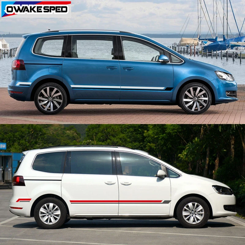 1 Набор для Volkswagen Sharan MPV Edition Авто Боковая юбка наклейка авто Стайлинг Спорт