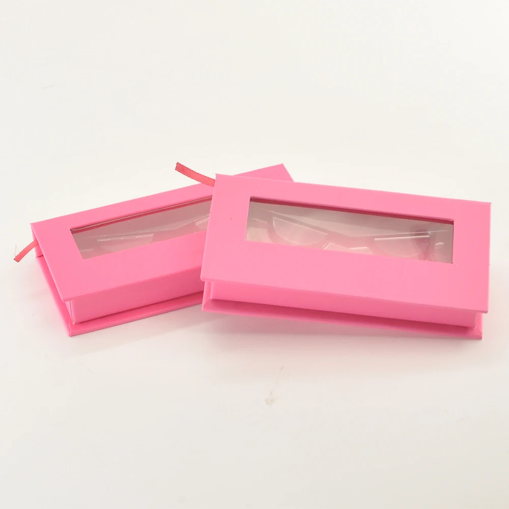 

Wholesale eyelash packaging box lash boxes package custom rectangle rose red 25mm mink lashes makeup storage case bulk vendors