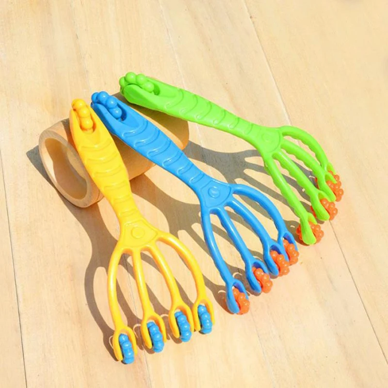 4 пальца массажер роликовый пластиковый для тела снимает усталость бедер и