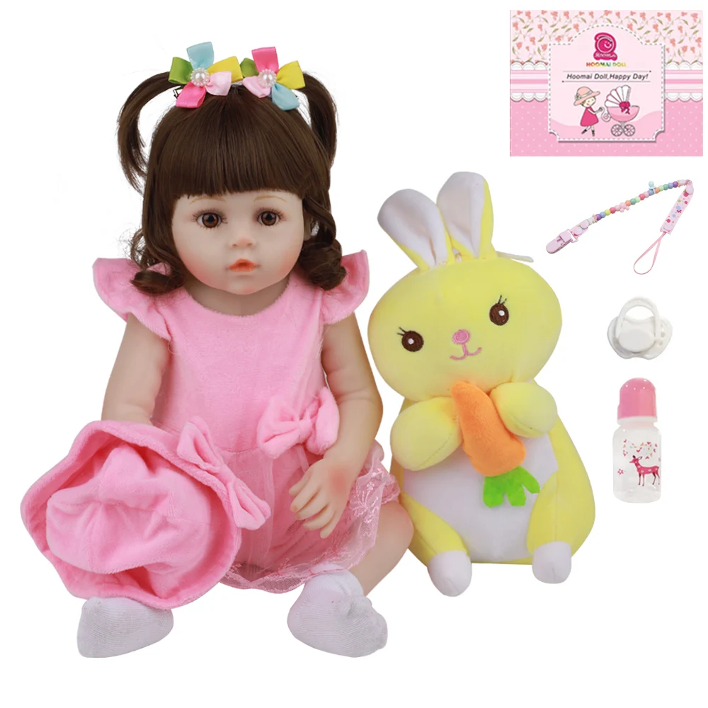 

Cute Newborn Babies Doll Newest 18" 48CM Full Vinyl Body Silicone Bebe Reborn Baby Doll Lifelike Reborn Toys For Birthday Gifts