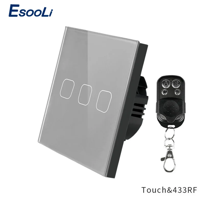 Esooli ЕС/Великобритания Домашний Светильник ing 3 банды RF433 пульт дистанционного