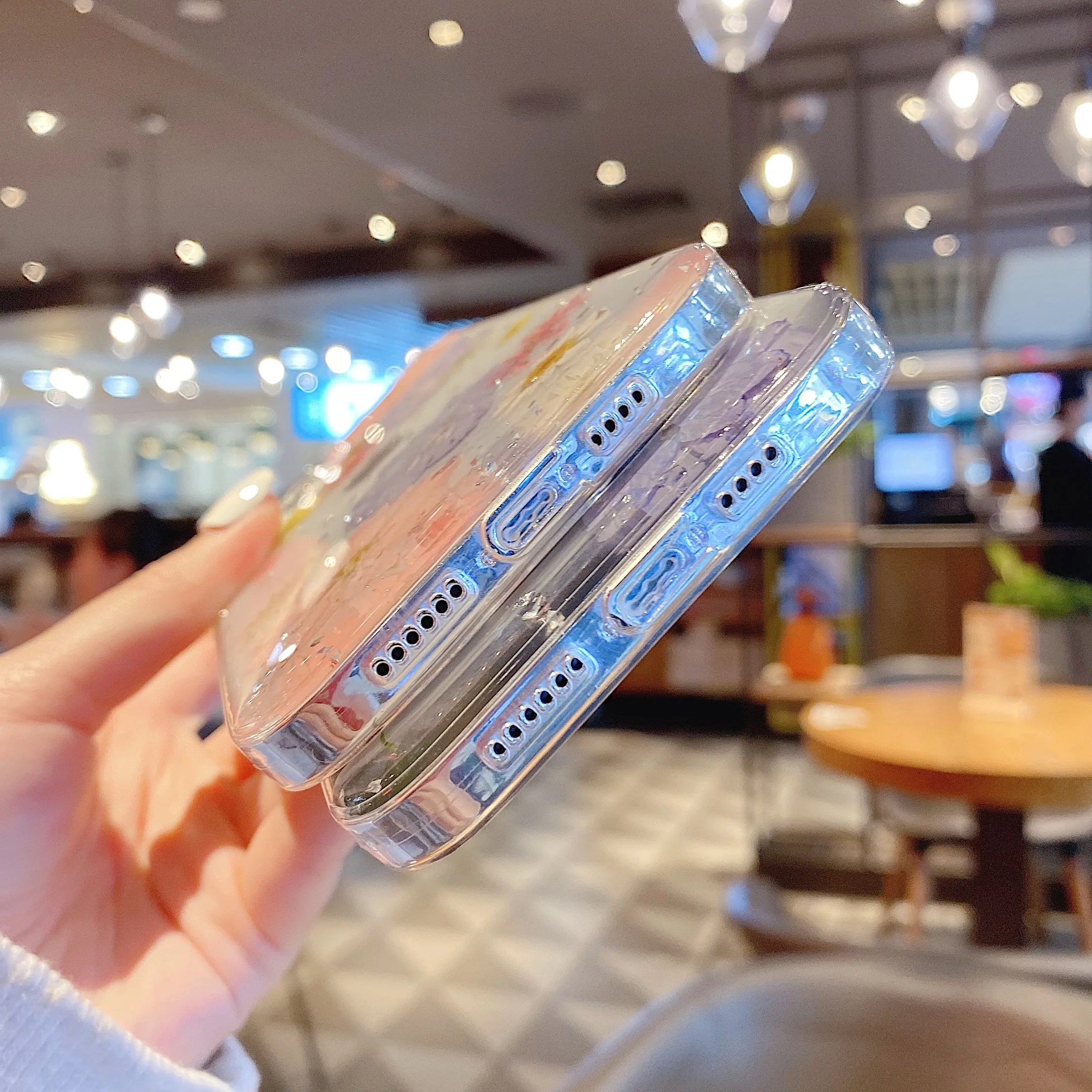 

Beautiful Creativity Flower Shockproof Phone Case For iPhone 11 12 Pro Max 12 Mini Xs Max XR XS X Soft Clear TPU Back Cove