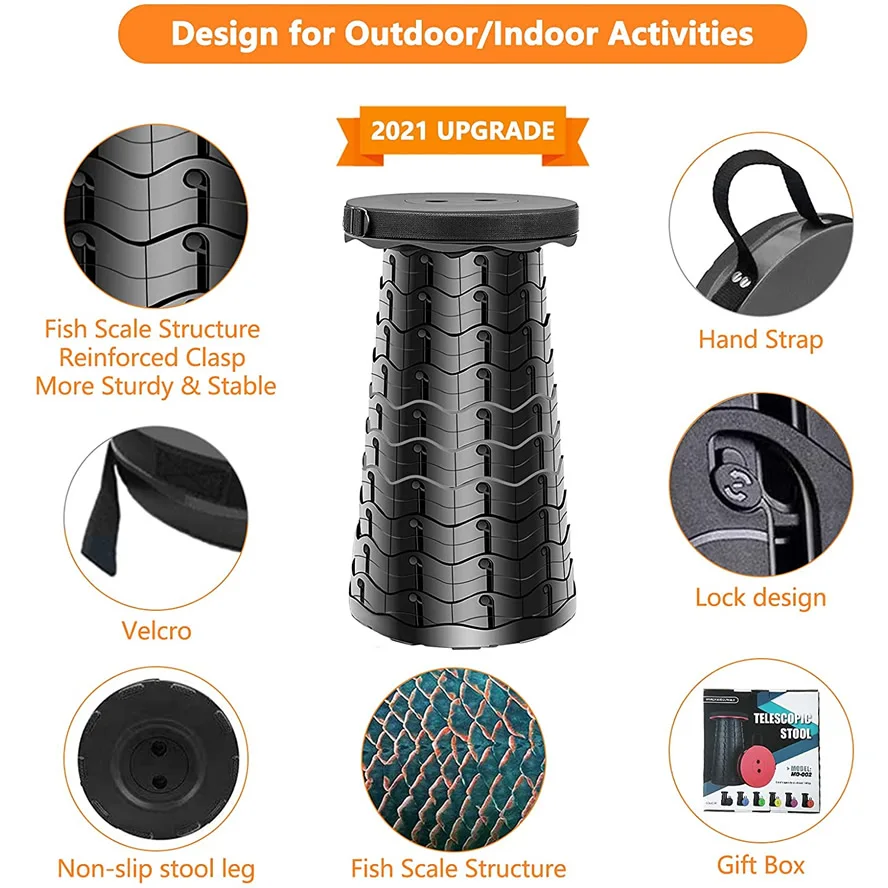 Fiyat Taşınabilir Teleskopik Tabure Açık Katlanır Sandalye Balıkçılık Plaj Kamp Ev Ofis Plaj Sandalyesi Silla Plegable Katlanabilir Tabure