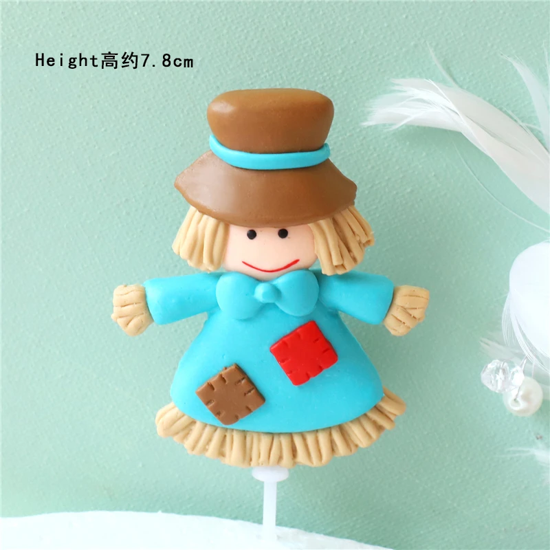 Счастливая ферма корова лошадь поезд пугалы глиняные торты топперы для детского