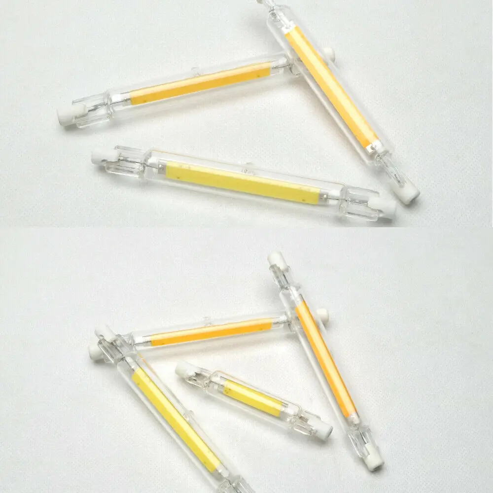 

118mm R7S Dimmable Light Bulbs Glass Tube LED COB 20W Floodlight Cool/Warm/Natural White 220V 110V J-Type Replace Halogen Lamp