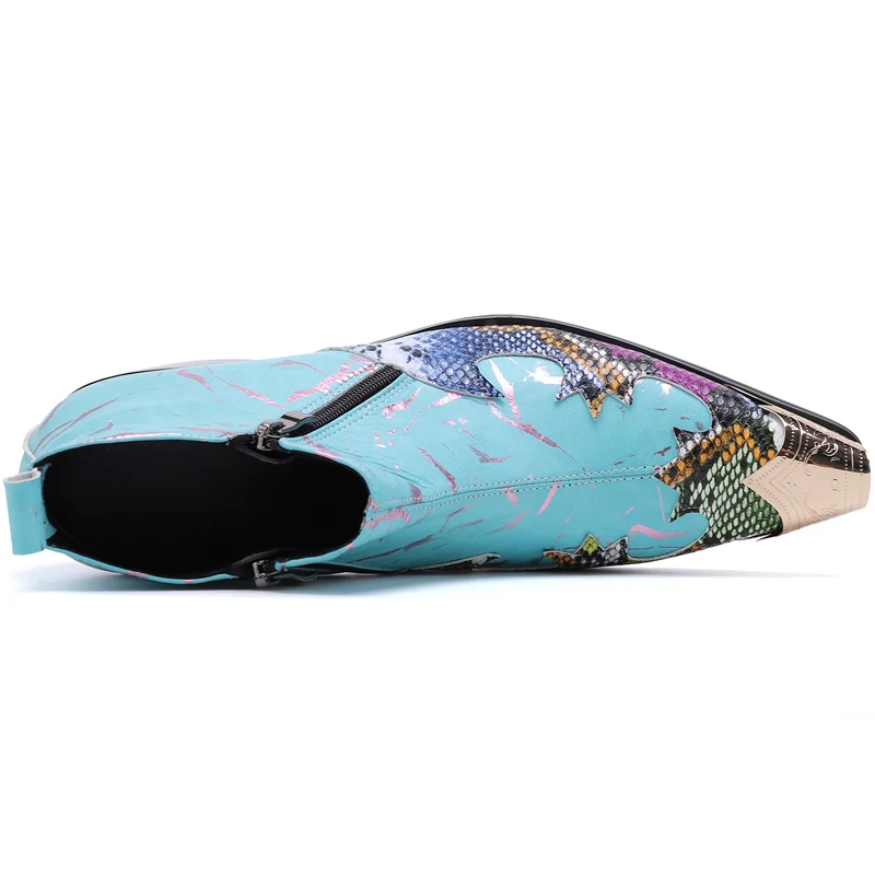 Роскошные Ботинки Челси из натуральной кожи мужские ковбойские ботильоны