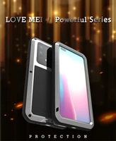 love mei powerful phone case for huawei p40 p30 shock dirt proof water metal armor cover phone cases for huawei p40 p30 pro