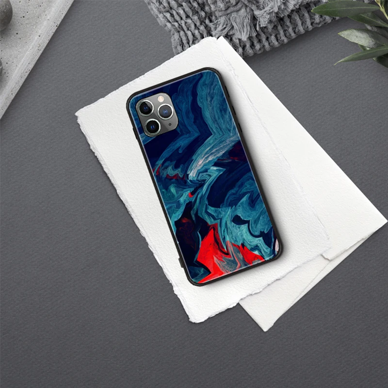Силиконовый чехол для Iphone11 вулканический камень мягкий xs max защита от падения 8