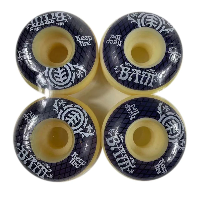 Top!-KEEPFIRE 4Pcs Skateboard Wheels 54mm PU Hardness Skate Board 85A Longboard Wheels for Street Longboard Skate Deck Wheel