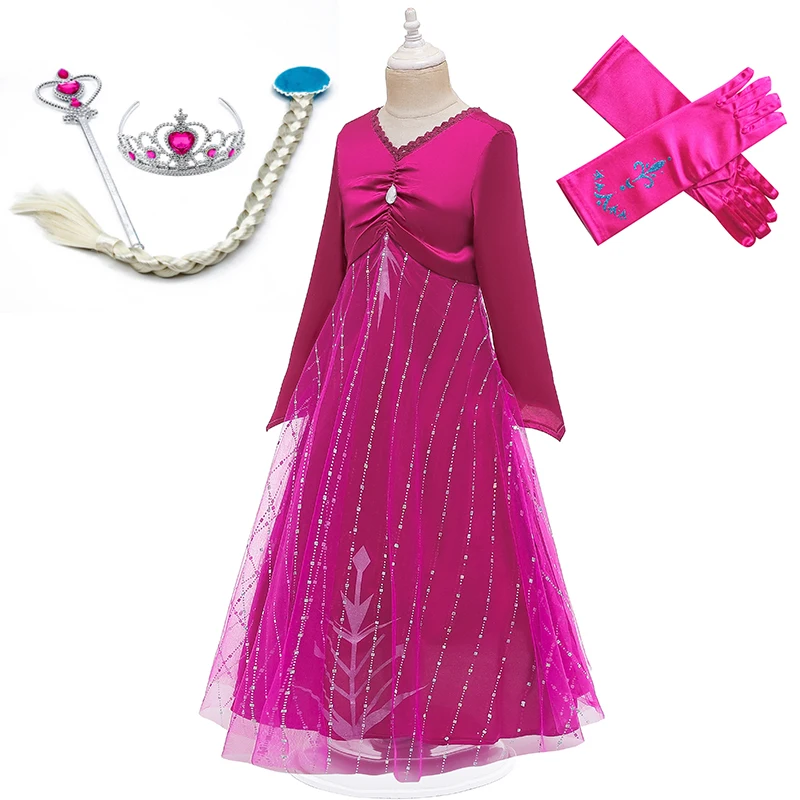 

New Girl Dress For Girls Clothing Kids Princess Dresses Set Girl Christmas Birthday Party Cosplay Custome