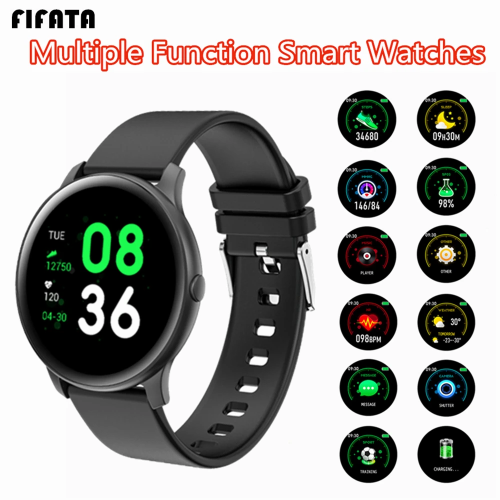 Смарт часы FIFATA KW19 для мужчин и женщин водонепроницаемые спортивные iphone ios Android PK