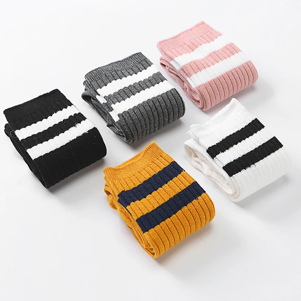 Детские хлопковые носки вечерние платья чулки для девочек в школу полоску