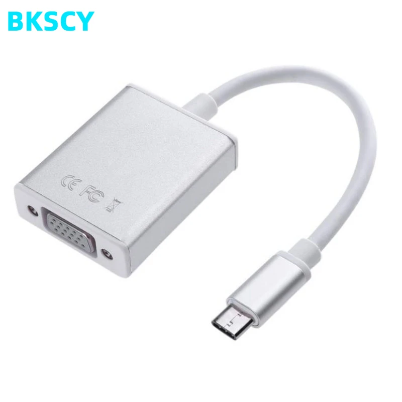 Bkscy USB C к VGA адаптер 3 1 Тип женскому кабель для нового Macbook 12 дюймов Chromebook Pixel Lumia
