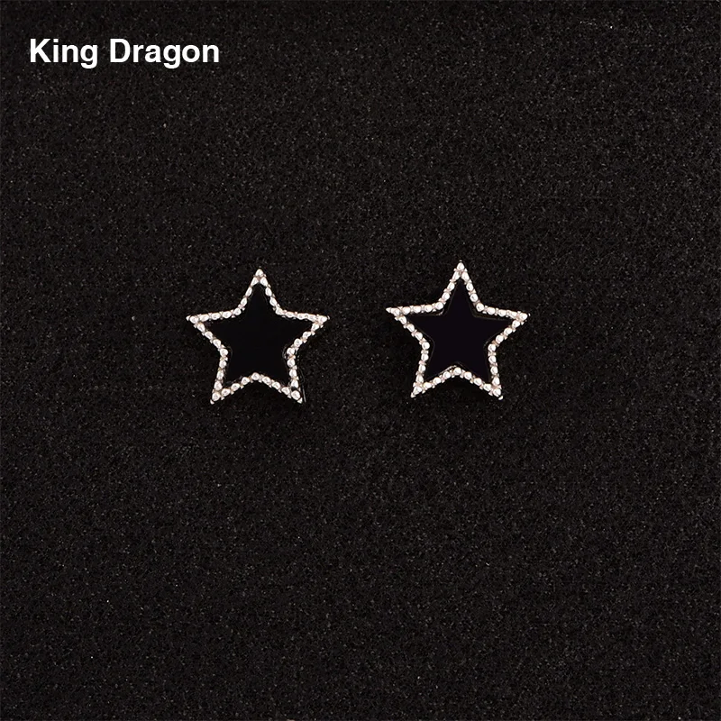 Женские серьги гвоздики из серебра 925 пробы с фианитом|Серьги-гвоздики| |