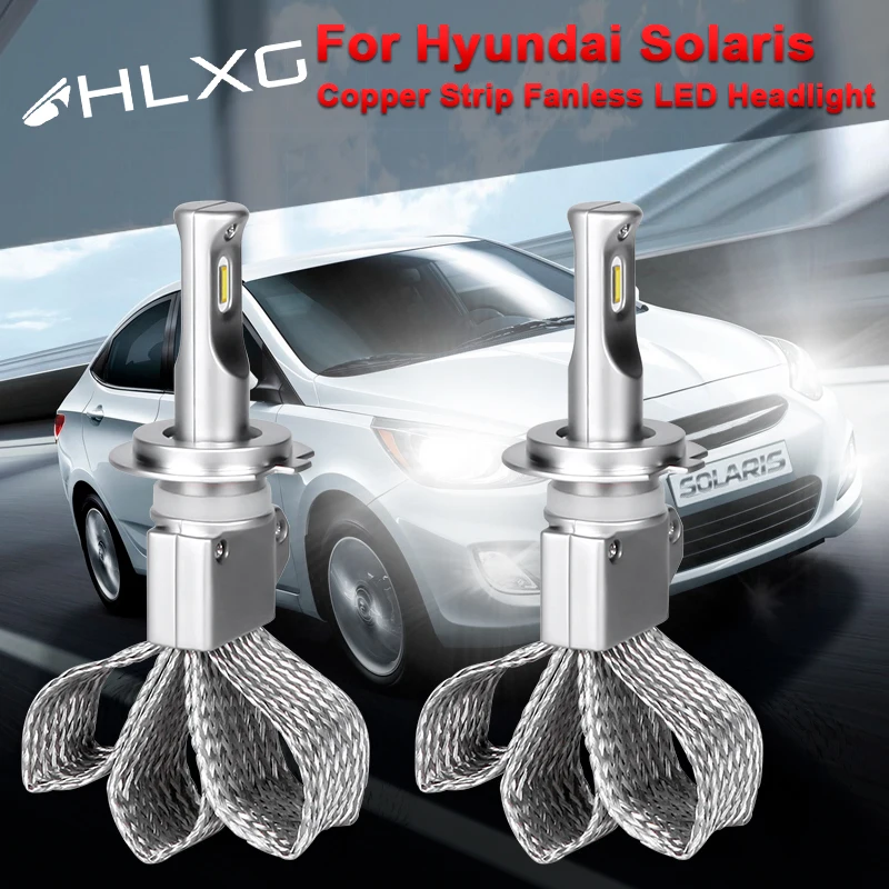 Светодиодная лампа для автомобильных фар hlxg H7 H4 CSP 9005 HB3 HB4 9006 H1 Foglamp H11 H8 H9 без