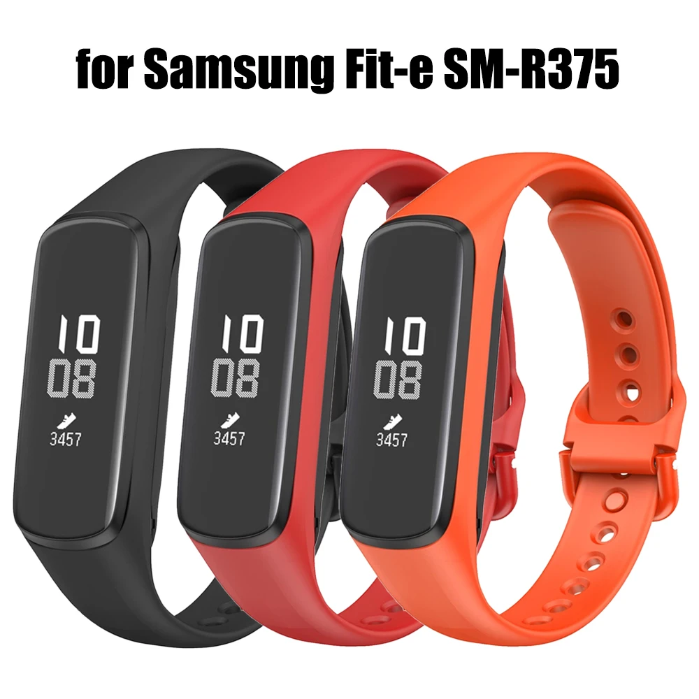 

Силиконовый ремешок для Samsung Galaxy Fit-e SM-R375 ремешок Ремешок Браслет бретели замены полосы сплошной цвет