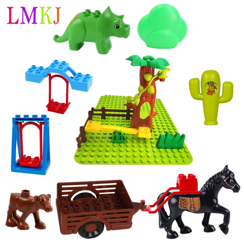 Большой размер Diy строительные блоки качели Seesaw настольные аксессуары для рыбной