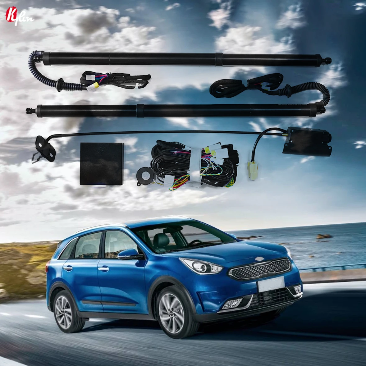 

Электрическая задняя дверь для KIA NIRO, авто задняя дверь, багажник, подъемная дверь, датчик ножек, автомобильные аксессуары