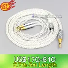LN007040 чистый серебристый золотой палладиевый сплав кабель для наушников для Hifiman Sundara Ananda HE1000se HE6se DEVA he400se Arya He-35x