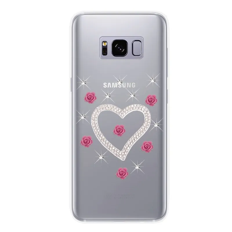 S8 S9 плюс S6 S7 край Блестящий горный хрусталь чехол для телефона samsung Galaxy S10E S10 Plus Note 8