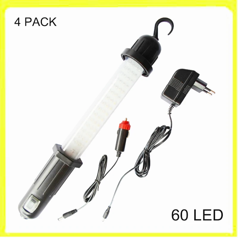 구매 충전식 60 LED 비상 조명 LED 작업등 4 팩, 핸드헬드 램프 배터리 자동차 길가에 사용