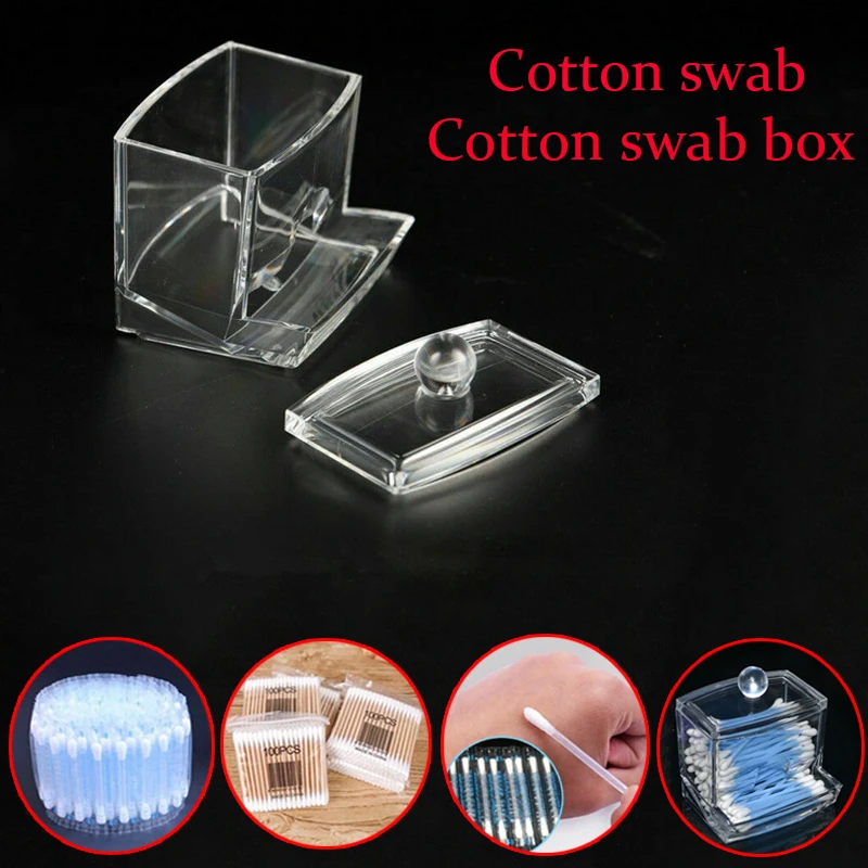 

1-200PC Cotton First Aid Bud Swabs Tips Medical Disinfected Wound Care Sticks Bar Makeup Tools Applicator Swabs And Swab Box