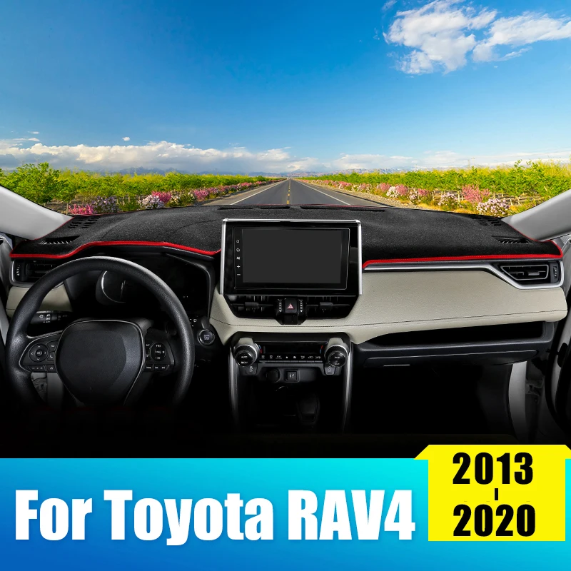 Приборной панели автомобиля Pad Инструмент платформа крышка коврики для Toyota RAV4 XA40