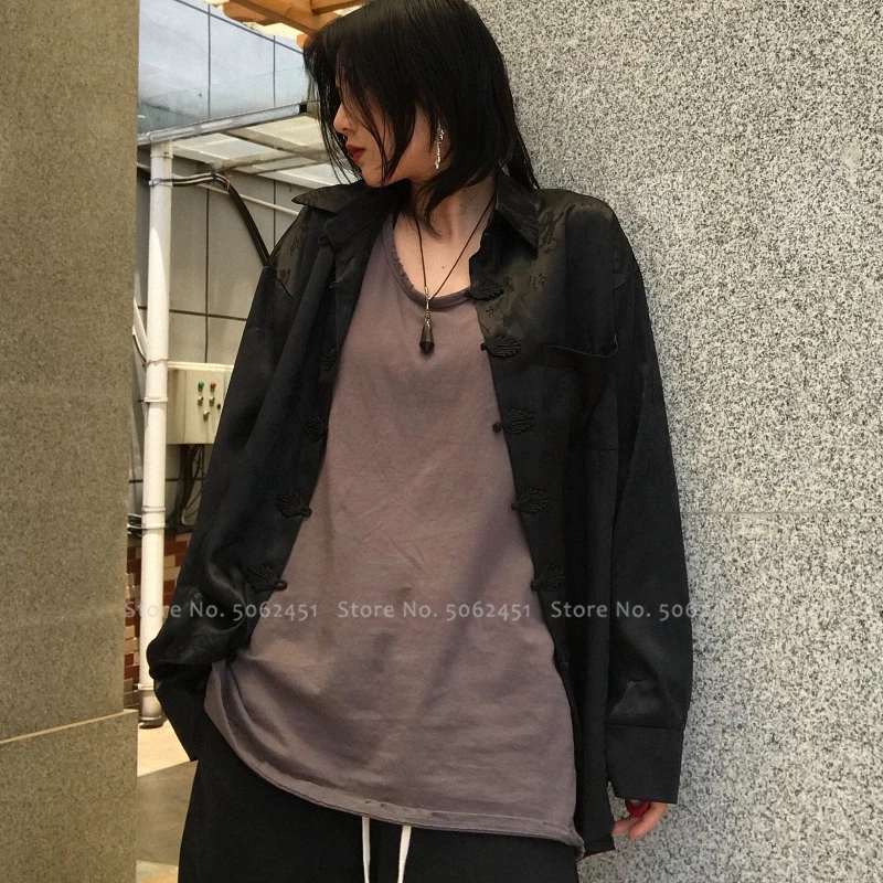 Китайский традиционный ханьфу блузка для женщин и мужчин пара Harajuku стиль Японский Haori куртки кунг-фу каллиграфия печати пальто Тан костюм