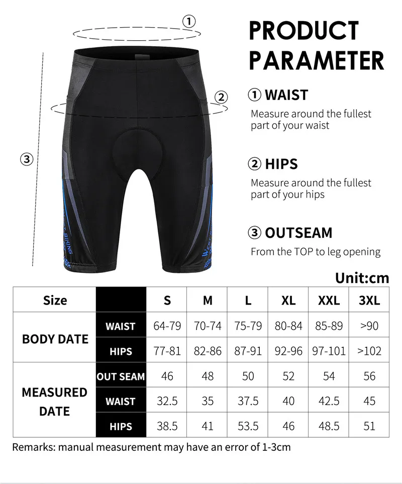 

WEST BIKING Pro Cycling Shorts Unisex Thickened Shockproof 3D Pad MTB Road Bike Team Tights Summer Breathable Underwear Shorts