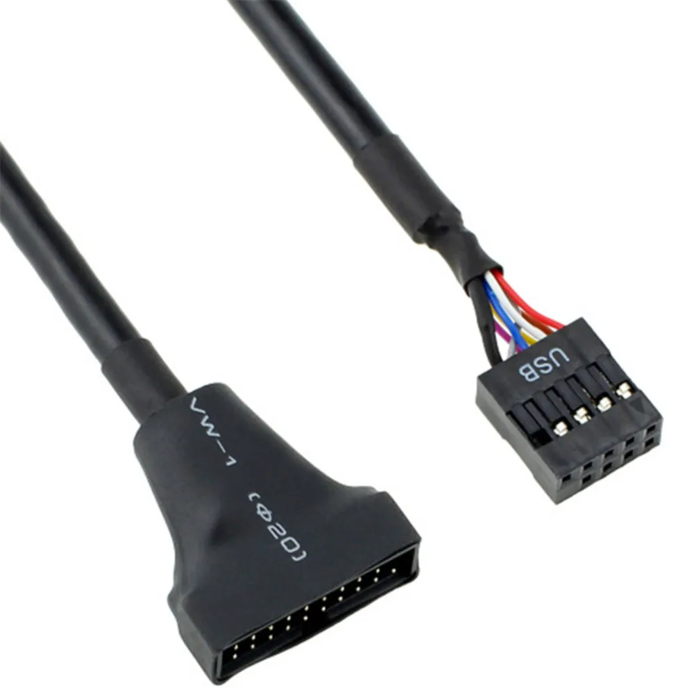 19/20 Pin USB 2 0 к 3 мама 9 папа материнская плата адаптер Шнур Z09 Прямая