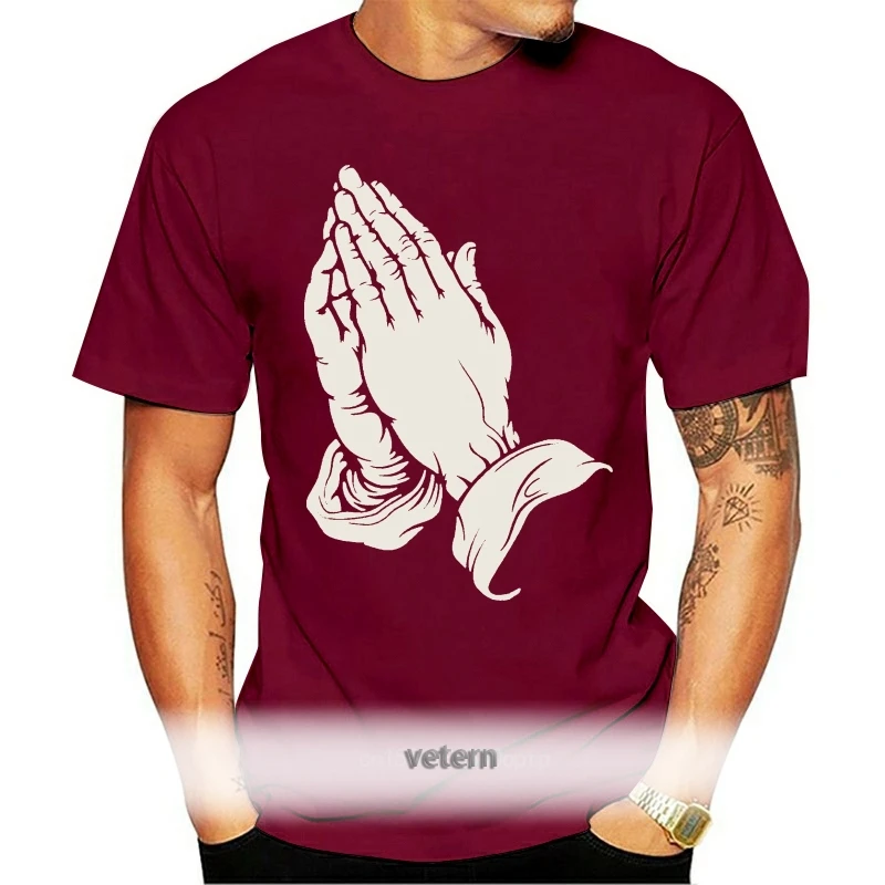 

PRAYING HANDS T-SHIRT PRAYERS JESUS BLESSED SIZES S-5XL AND KIDS S6-8-XL18-20