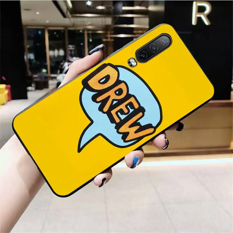 

HPCHCJHM justin bieber drew house brand Black Phone Case for Huawei P40 P30 P20 lite Pro Mate 20 Pro P Smart 2019 prime