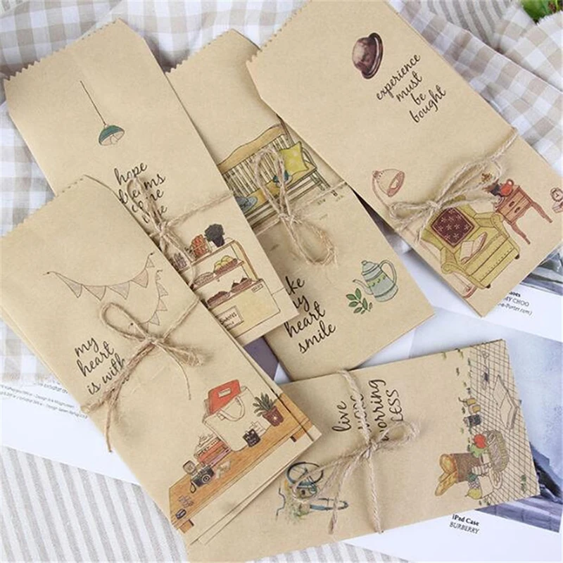 

25pcs Simple Life Envelope Postcard Wedding Invitation Card Paper Bag Wages Letter Paper Cover Office Stationery