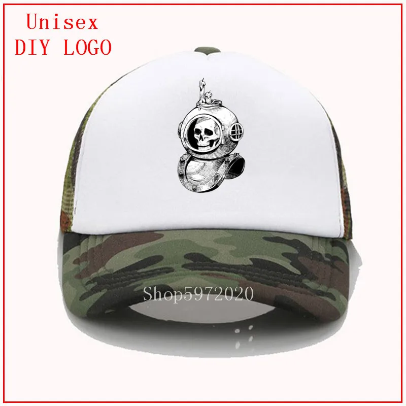 Шапка-Снэпбэк для мужчин и женщин с глубоким погружением в виде черепа Акваланга