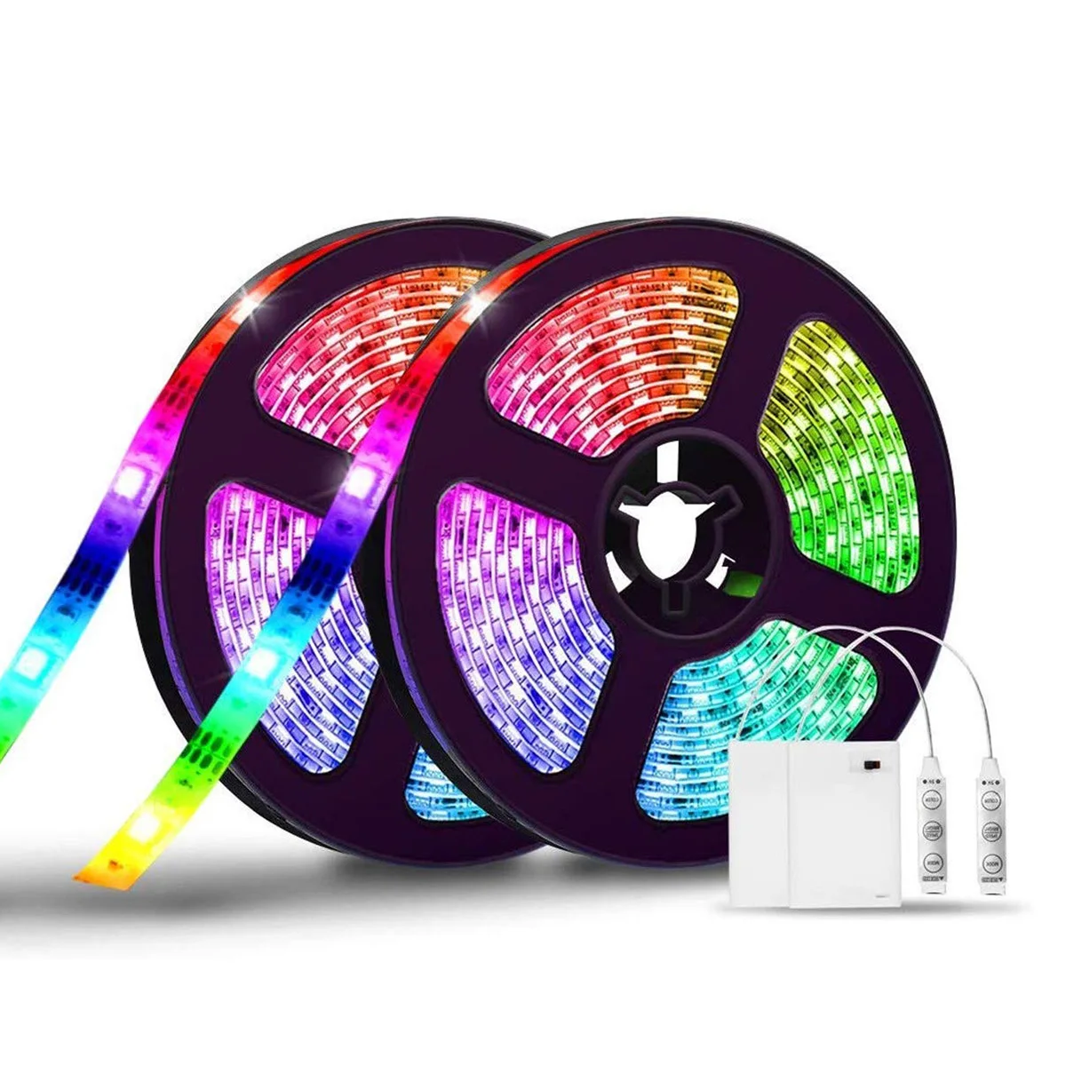 

New Ribbon RGB LED Strip Battery Operated SMD 5050 Flexible Tape Light Waterproof IR RF Remote Control Fita 0.5/1/2m Led Stripe