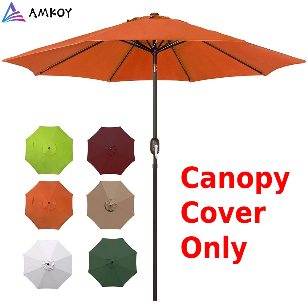 Polyester Replacement Cover Parasol Canopy Sun Umbrella Keep Cool For Patio Household Outdoor Umbrella Rainproof Fabric