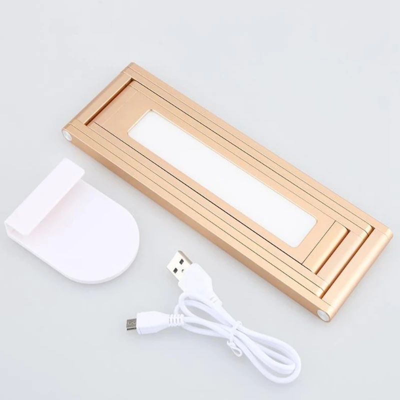 Lukloy складной светодиодный настольная лампа USB перезаряжаемая портативная