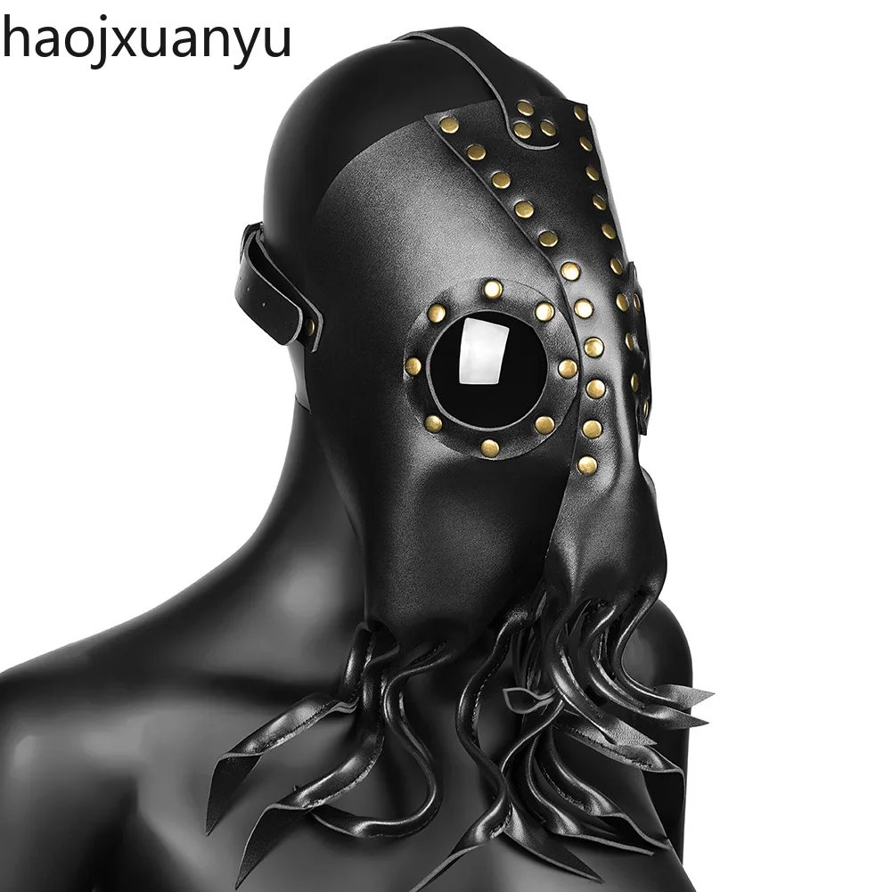 

Хэллоуин стимпанк Осьминог Дьявол маска косплей лицо из искусственной кожи маска маскарадный Бал карнавальные маскарадные маски