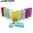 USB-флеш-накопитель JASTER 2,0, креативные деревянные цветные квадраты с бесплатным логотипом, емкость USB 2,0, 4 ГБ8 ГБ16 ГБ32 ГБ64 ГБ