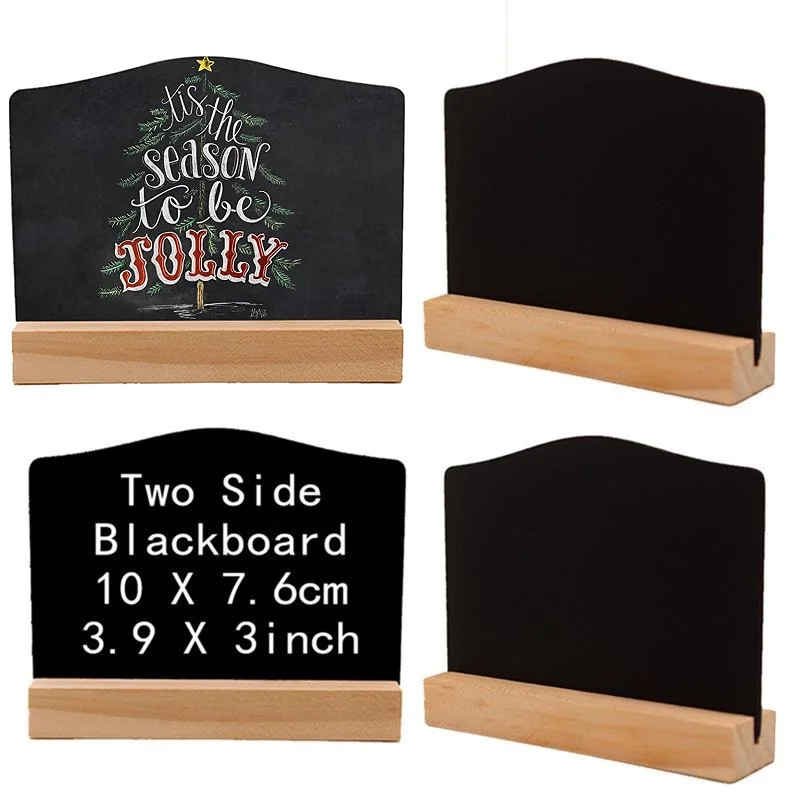 

Dubbelzijdig Mini Schoolbord Houten Message Board Decoratieve Krijtbord Voor Shop Bar Koffie