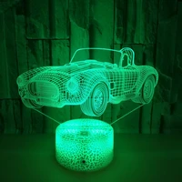 toys car 3d night lights 7 color changing nightlight with touch remote control decor lights birthday christmas gifts for boys