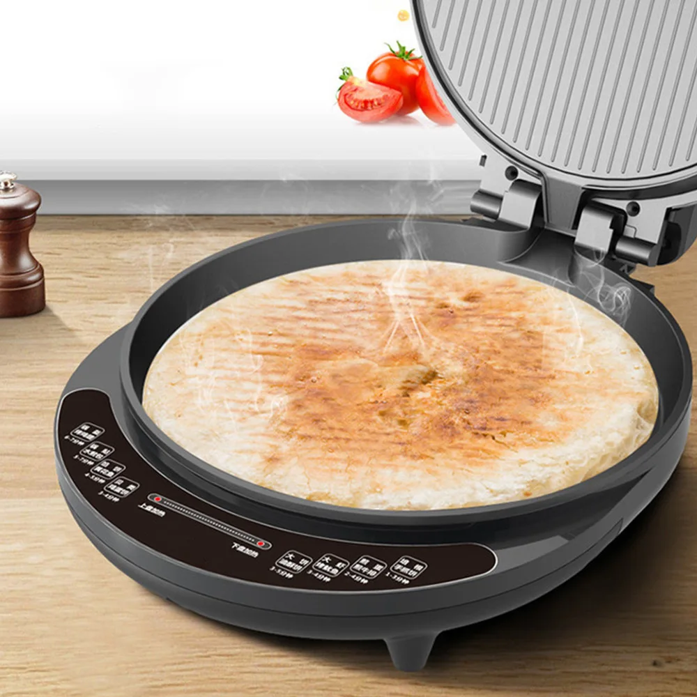 Double-sided Electric Baking Pan Heating Suspension Type Crepe Maker Skillet Pancake Baking Machine Pie Pizza Griddle