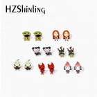 Эпоксидная смола Jack and Sally, рождественские персонажи, серьги-гвоздики с эпоксидной смолой